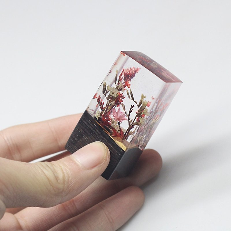 Customized / Micro Landscape / Good Luck / Decorative / Seal - Stamps & Stamp Pads - Resin Pink