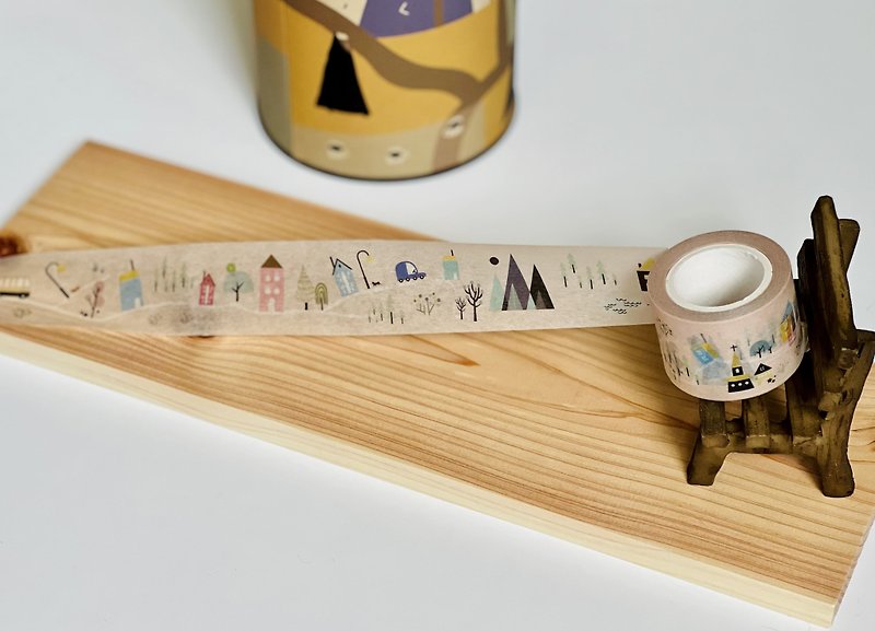 Original Design Paper Tape - Nordic City by Seed Cone - Washi Tape - Paper White