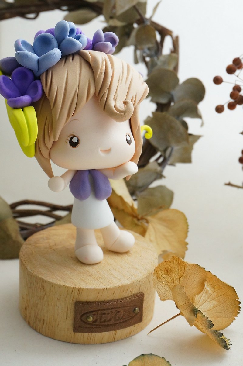 手作り粘土の花の人形 - 人形・フィギュア - 粘土 