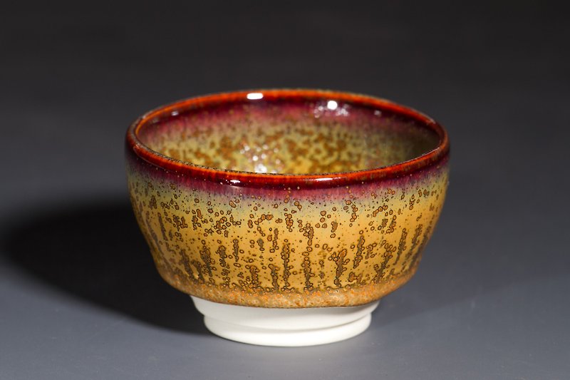 Tenmoku tea cup - ถ้วย - ดินเผา สีส้ม