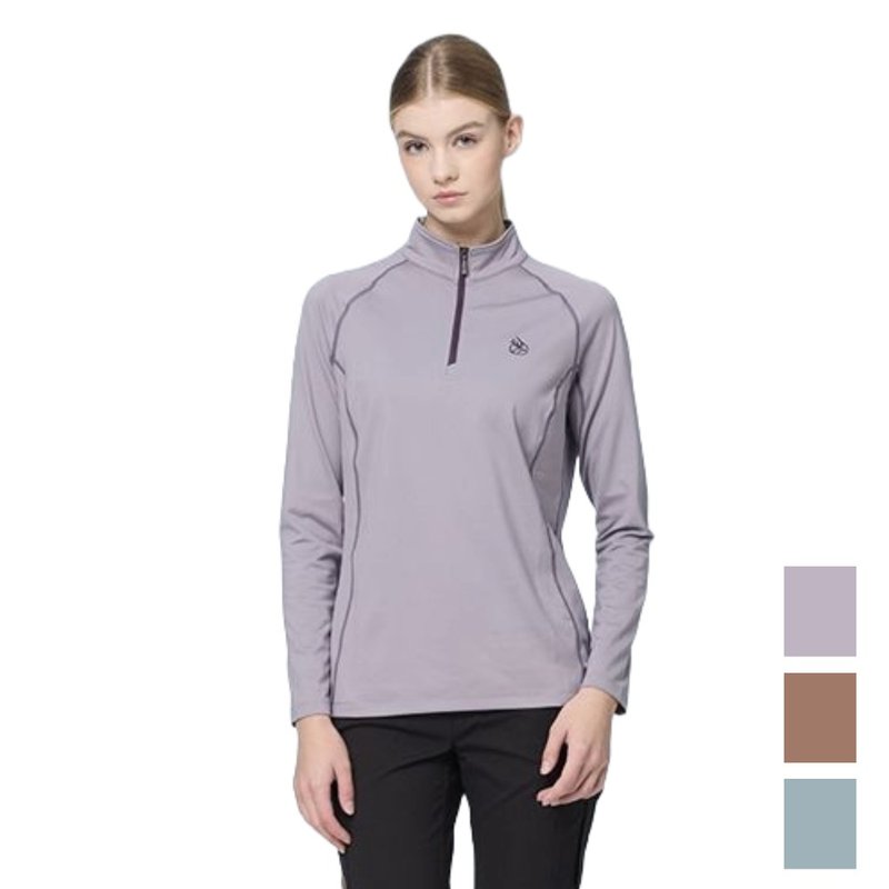 【Wildland】Elastic warm half-zipper functional clothing for women 0B22611 - Women's Tops - Polyester Multicolor