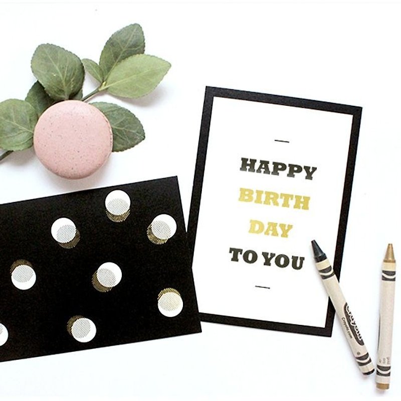 誕生日カード、SSO33118  -  -Seeso-装飾ギフトカードはがきセット（4）をノック - カード・はがき - 紙 ブラック