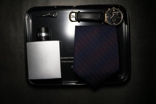 壞紳士 紫蘭色斜條紋暗紋領帶正裝商務紳士necktie