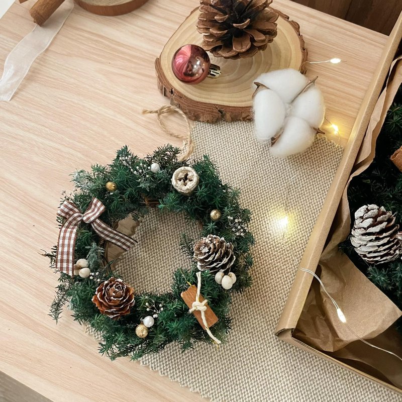 [Eternal Christmas Wreath] Christmas cedar exchange gift Christmas gift eternal Christmas tree card - Dried Flowers & Bouquets - Plants & Flowers 