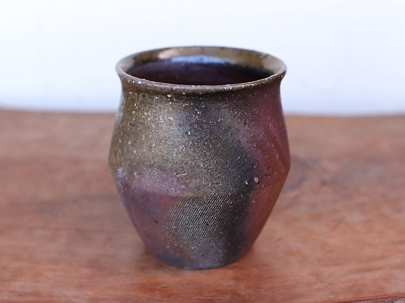 備前焼 フリーカップ(野草)　f1-065 - グラス・コップ - 陶器 ブラウン