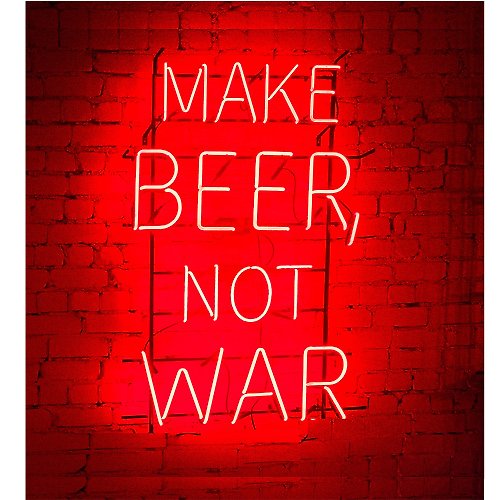 霓虹燈客制 Make Beer Not War霓虹燈LED發光字Neon Sign廣告餐廳酒吧