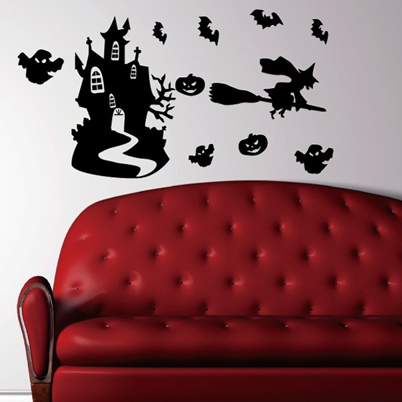 Smart Design creative seamless wall stickersHalloween Haunted House - Wall Décor - Paper Black