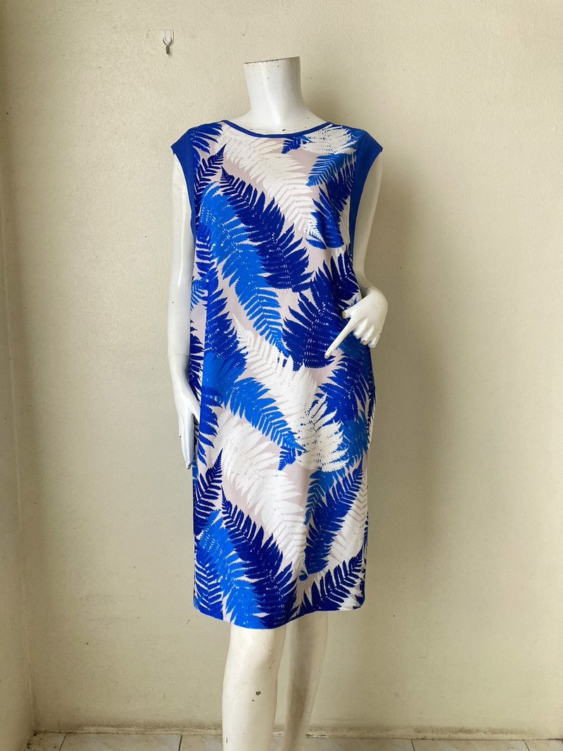 Vintage Pierre Cardin Print Dress Size L - 洋裝/連身裙 - 聚酯纖維 