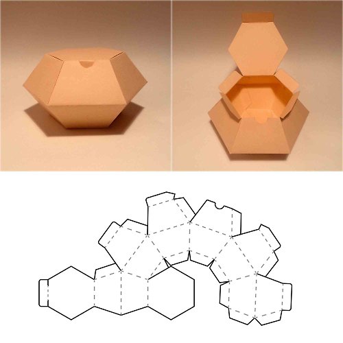 JustGreatPrintables Crystal box template, crystal shape box, gem box, jewellery box, jewelry box