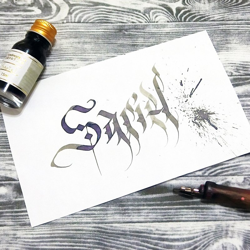 【Hand Ink】Angel Series─Sally - อื่นๆ - วัสดุอื่นๆ สีเทา