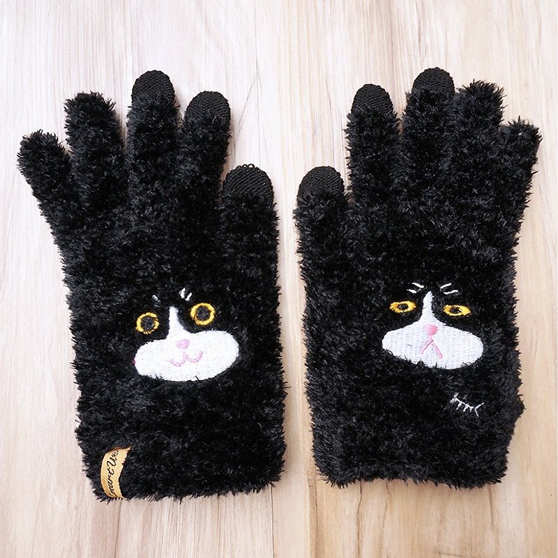 賓士貓 觸控手套 - 手套/手襪 - 聚酯纖維 黑色