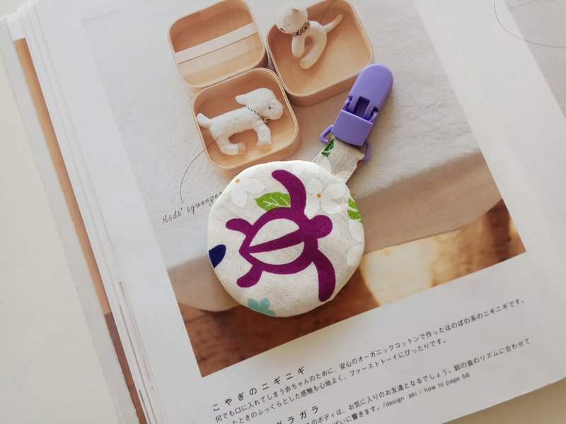 【5日內出貨】海龜 烏龜 平安龜 平安歸 圓型平安符袋  平安符 - 圍兜/口水巾 - 棉．麻 多色