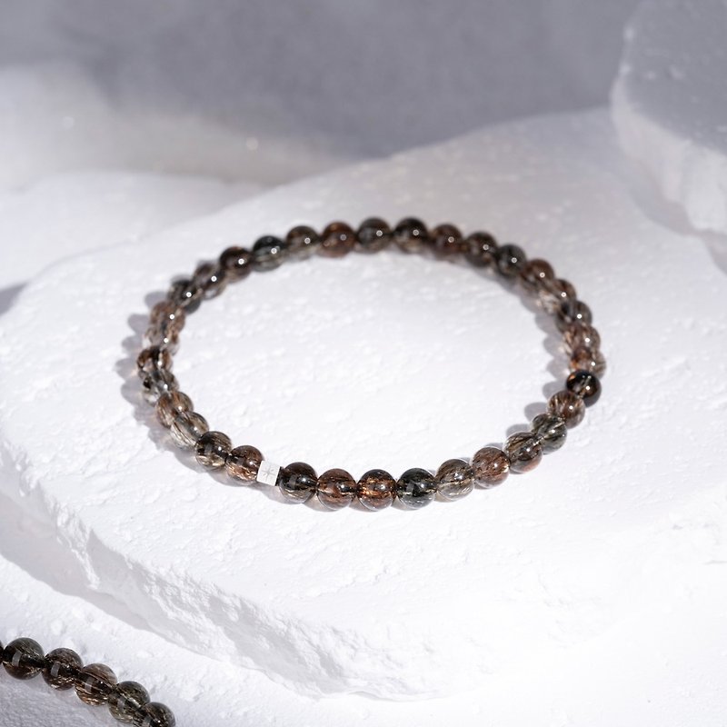 Concentrated Mineral Black Gold | Natural Energy Bracelet | 5-6mm - Bracelets - Crystal Black