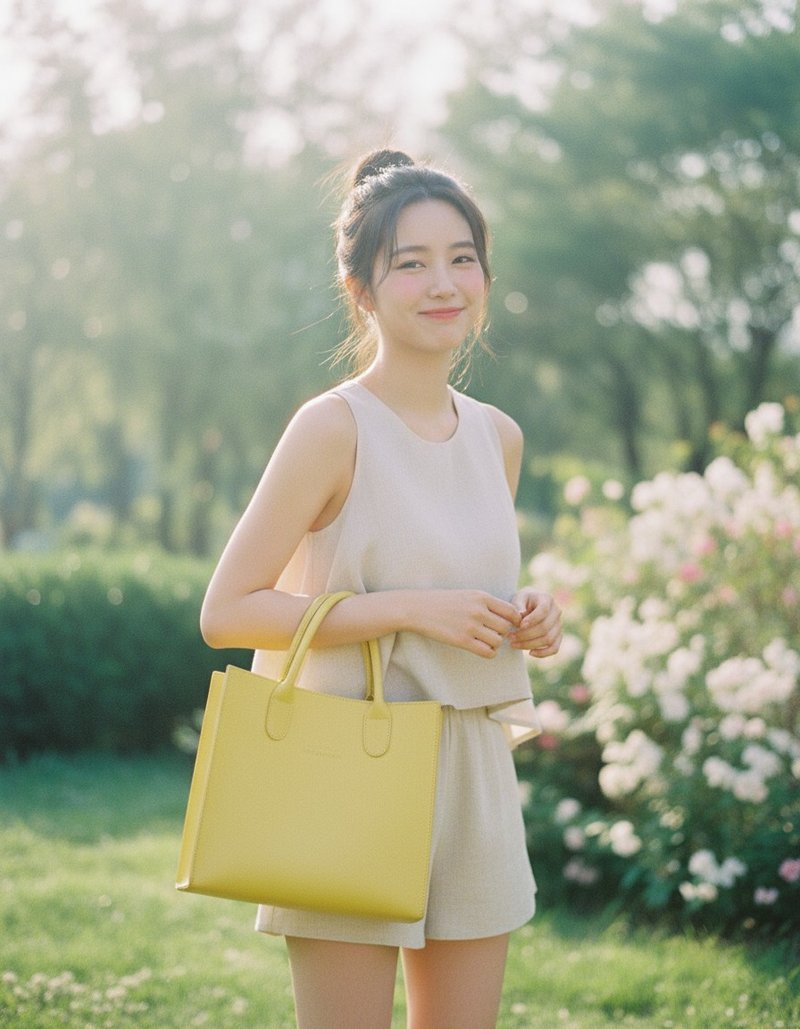 WARALEE's DAY | 托特包 - 小葉子 (Mango) - 手提包/手提袋 - 人造皮革 黃色