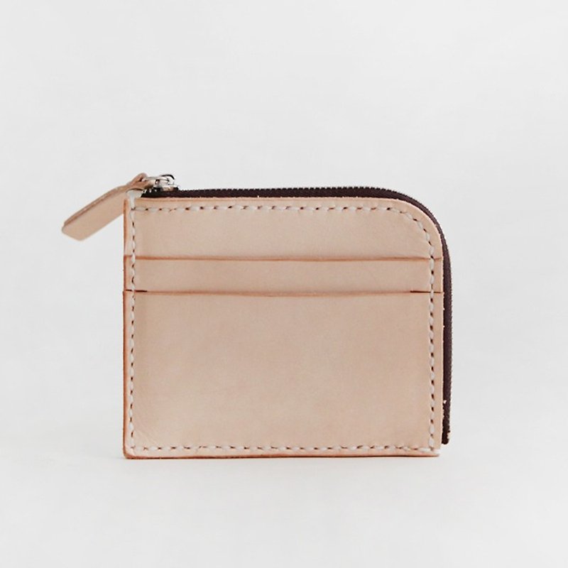 Zip Slim Wallet rounded wallet - กระเป๋าใส่เหรียญ - หนังแท้ 