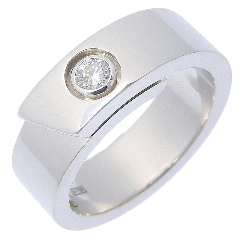 【日本直送】カルティエ CARTIER アニバーサリー 7号 リング・指輪 1Pダイヤ K18WG×ダイヤモンド 約11.2g レディース【中古】 - 戒指 - 貴金屬 銀色
