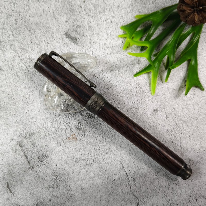 雞翅木 原木 手工筆 鋼筆 轉轉魚款 - 鋼筆 - 木頭 