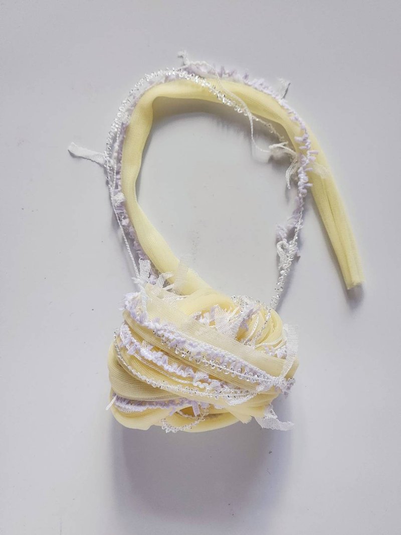 Pulled yarn 2.0m - Knitting, Embroidery, Felted Wool & Sewing - Nylon Yellow