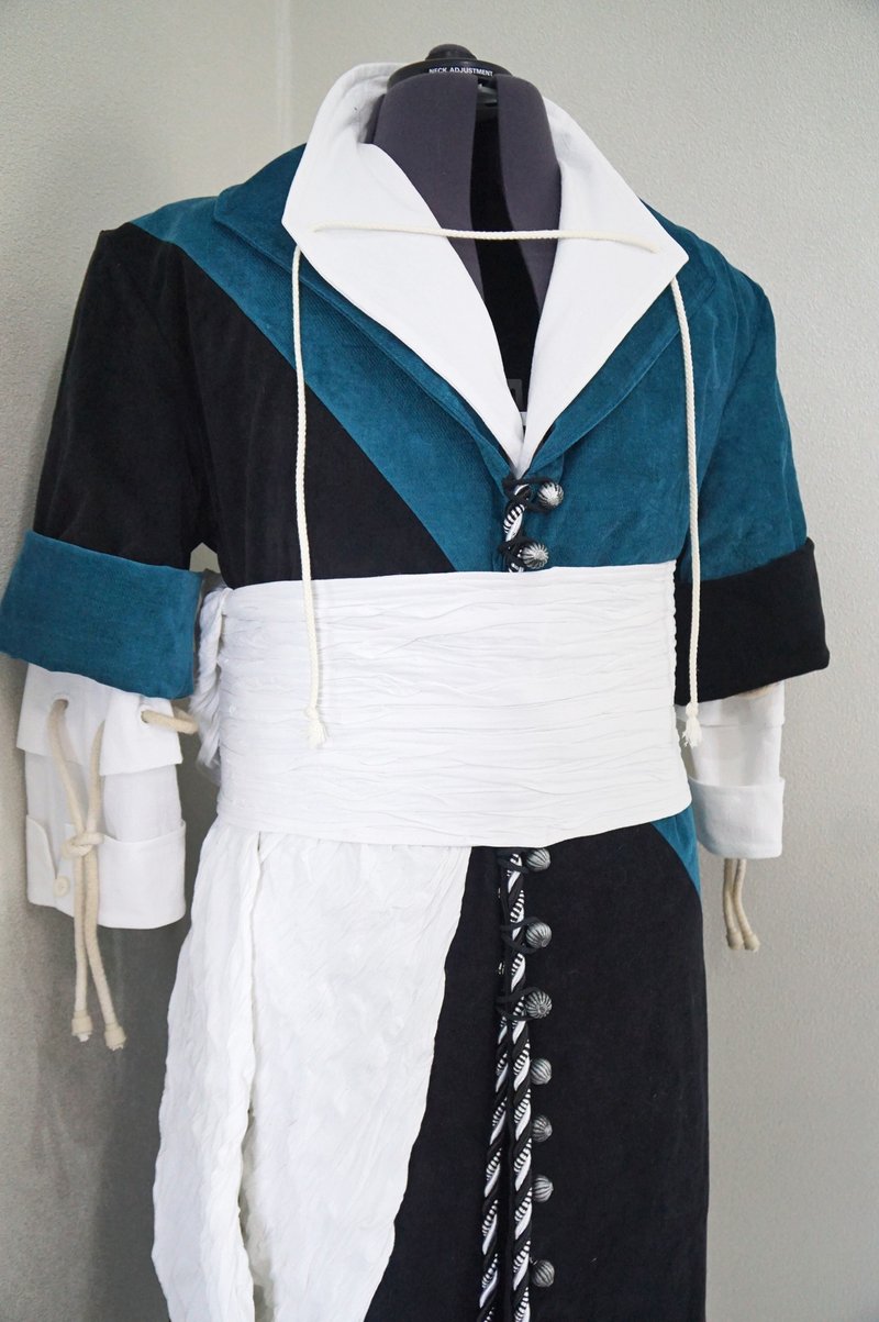 Black and blue LARP costume - based on Olgierd cosplay - 男夾克/外套 - 其他材質 藍色