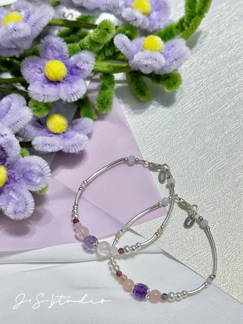 Dream Space Purple Crystal Bracelet - สร้อยข้อมือ - คริสตัล สีม่วง