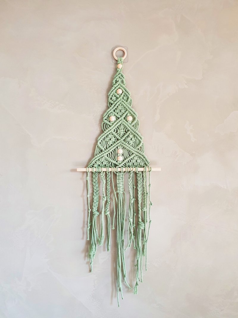 Faith Handmade | 手工編織聖誕樹 掛毯 Macrame 交換禮物 訂製 - 壁貼/牆壁裝飾 - 棉．麻 