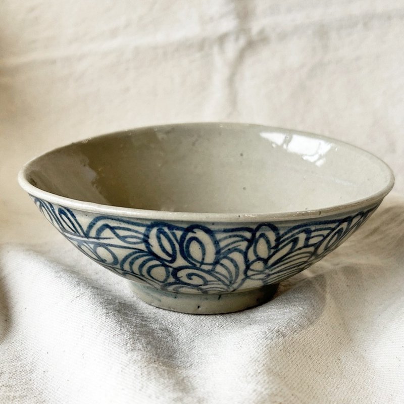 Blue and white porcelain bowls from folk kilns in China in the late Qing Dynasty and early Republic of China │ Free and easy firing in folk kilns - ถ้วยชาม - เครื่องลายคราม สีน้ำเงิน