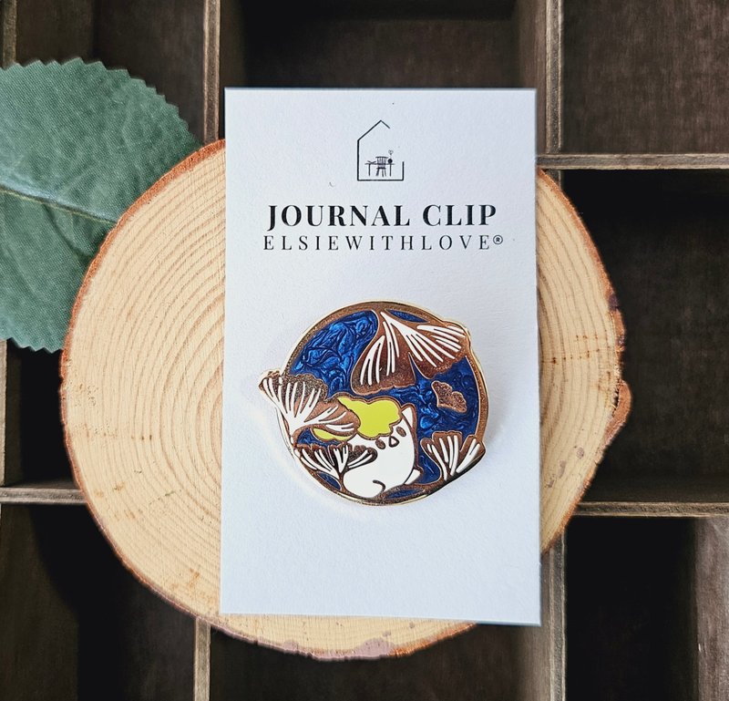 Gingko & Kakpoot Journal Enamel Clip - 其他 - 琺瑯 多色