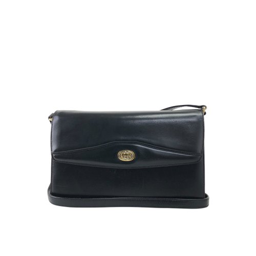日本直送 名牌中古包 】GUCCI グッチ ショルダーバッグ ブラック