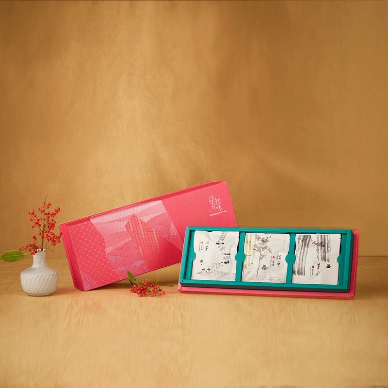 Yun Xiang Si Yi - tea gift set A - Taiwanese Oolong tea bags and green tea bags - Tea - Paper Red