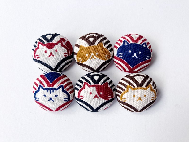 Cloth buttons, knitted sewing handmade materials, Qinghai wave cat DIY materials - เย็บปัก/ถักทอ/ใยขนแกะ - ผ้าฝ้าย/ผ้าลินิน หลากหลายสี