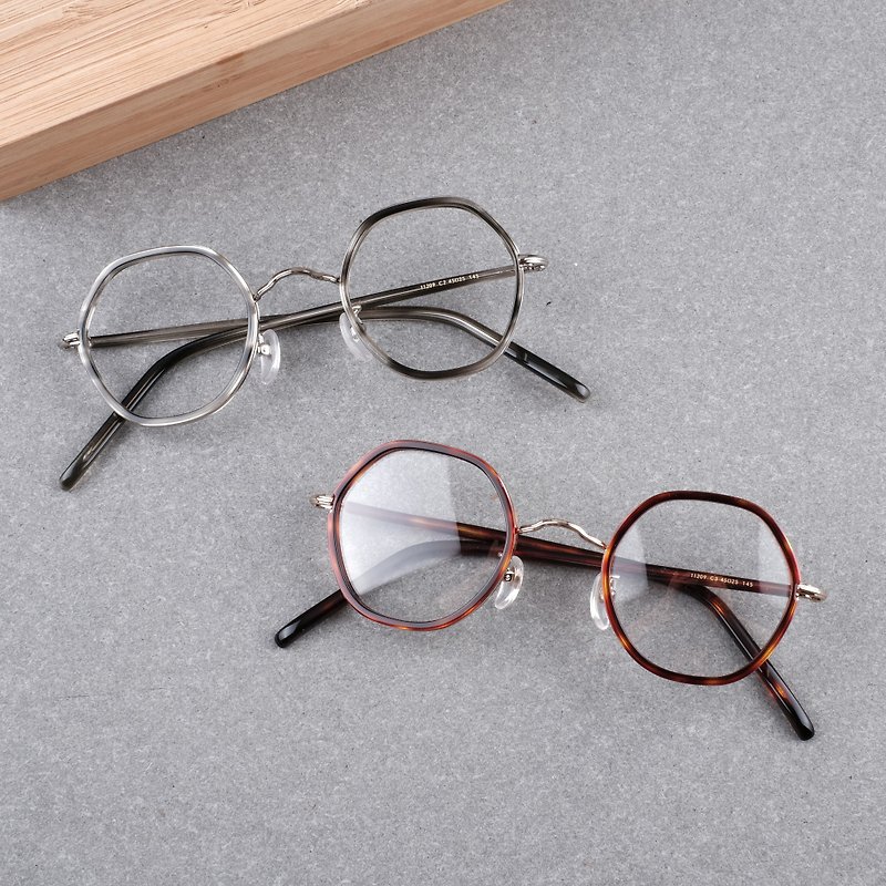 [welfare] Japanese new hexagonal titanium plate frame manual glasses - Glasses & Frames - Other Materials 