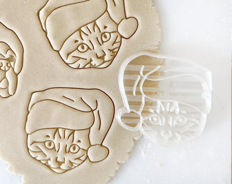 Christmas Cat Cookie Cutter - 其他 - 塑膠 