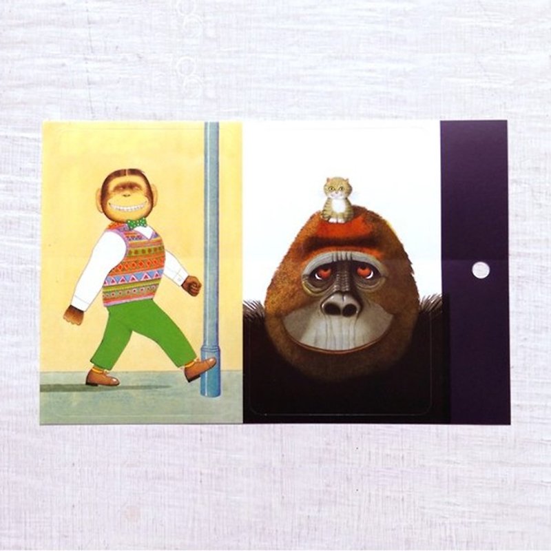 安東尼布朗- 大猩猩+威利-卡片貼紙 - 貼紙 - 紙 
