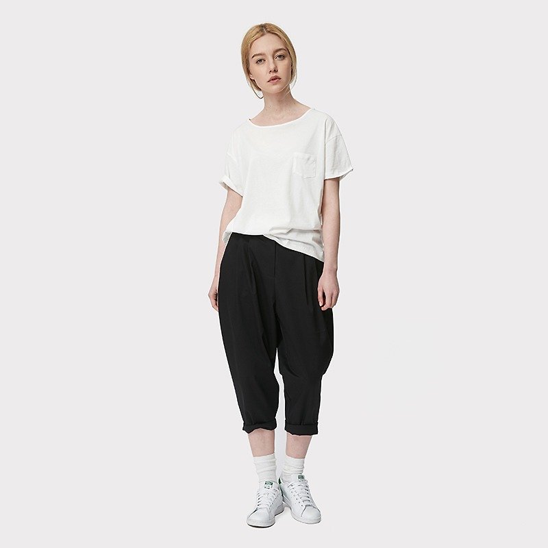 Eight cotton-lun pants - Women's Pants - Other Materials Black