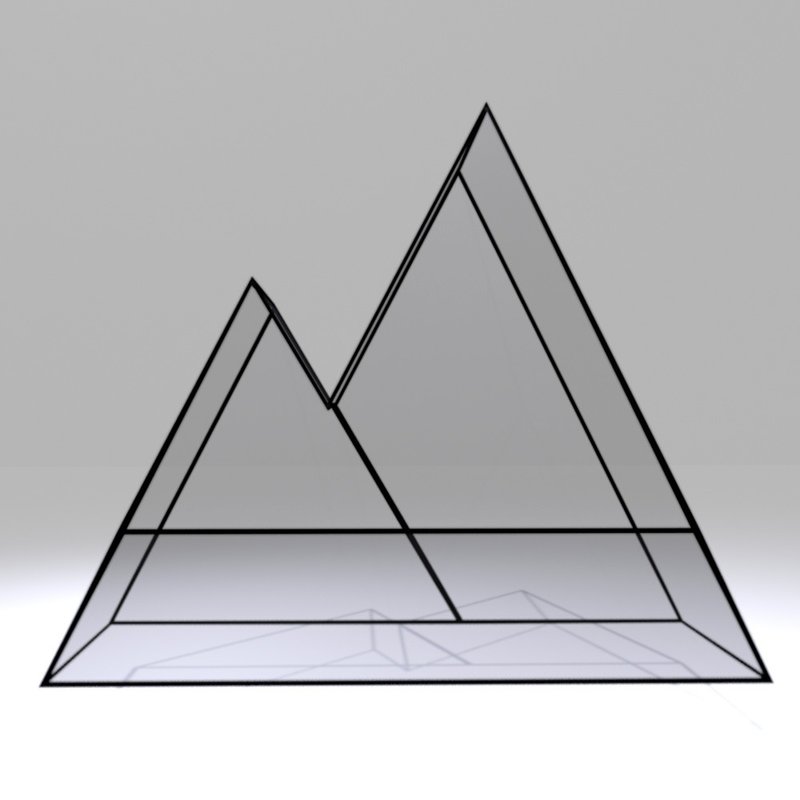 Stained glass terrarium 010 mountains pattern . Printable template. DIY - 圖文模板設計 - 其他材質 