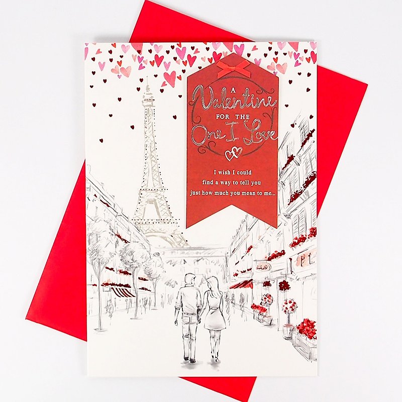 Romantic night lover card [Hallmark - Card Valentine's Day series] - การ์ด/โปสการ์ด - กระดาษ สีแดง