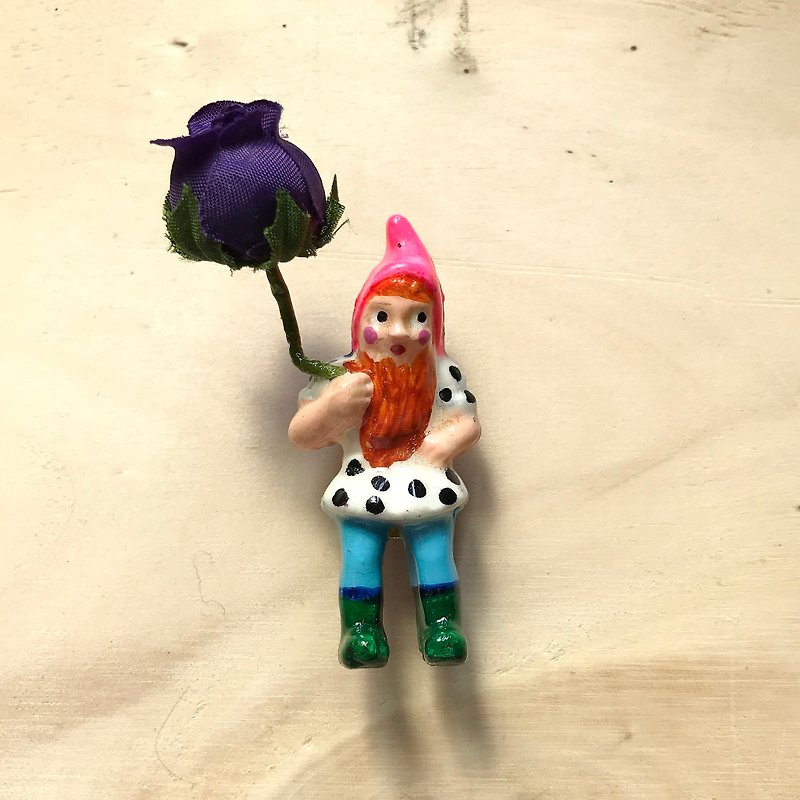 Mini Brooches-My Garden Gnome (4 Pins) - Brooches - Clay Multicolor