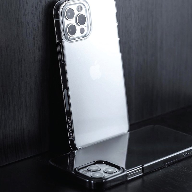 Caudabe | iPhone 13 Lucid Clear Transparent Anti-drop Phone Case-Ice Crystal White - เคส/ซองมือถือ - พลาสติก สีใส