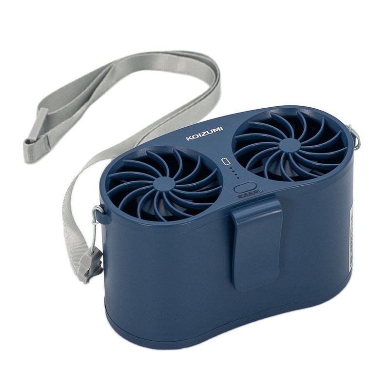 Devalie 手持風扇，便攜式風扇，頸掛風扇，緊湊型肩帶，桌面式，手持式，USB 供電，風扇，3 級，中暑預防，bzl-51-b - 其他 - 塑膠 藍色