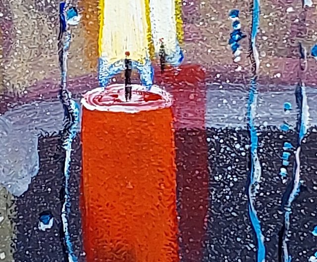 How To Paint A Candle Acrylic Artwork