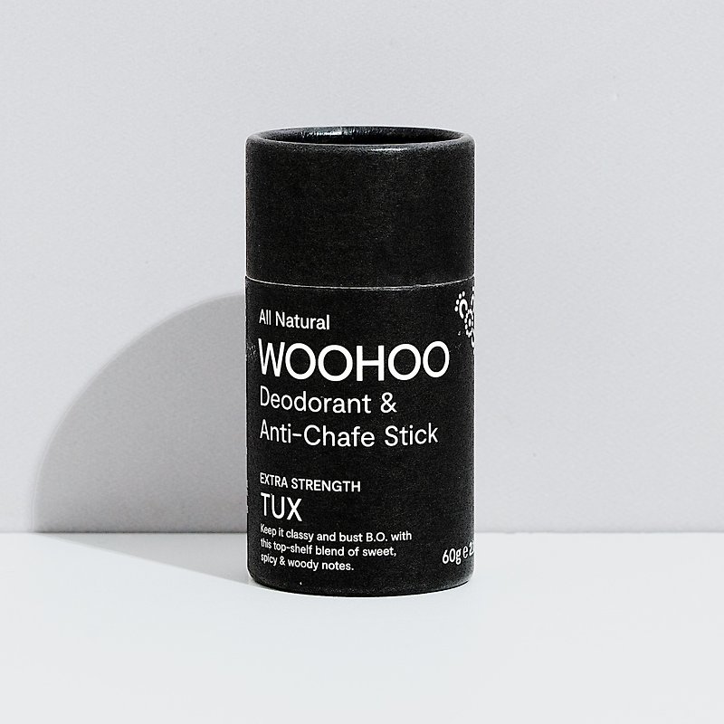 Woohoo Natural Deodorant & Anti-Chafe Stick (Tux) 60g - Perfumes & Balms - Concentrate & Extracts White