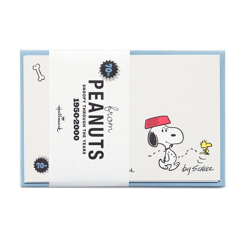 Snoopy70週年紀念 迷你卡4入【Hallmark-Peanuts史努比-JP禮物卡 - 卡片/明信片 - 紙 多色