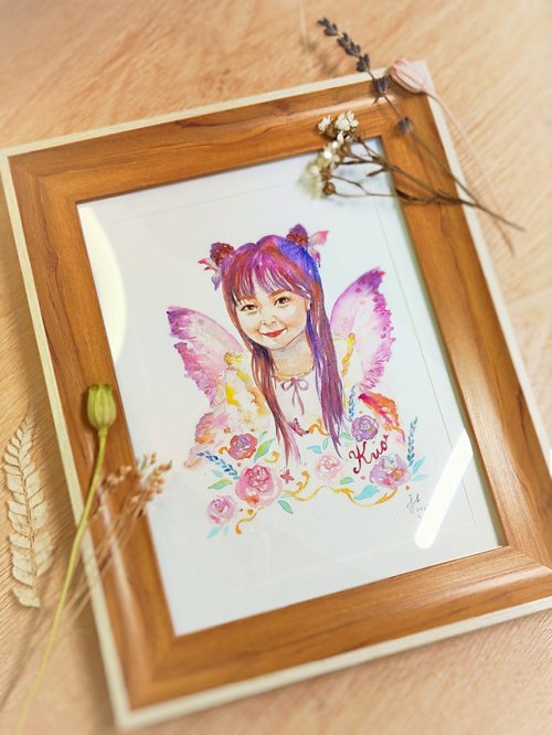 ANGELIC FACES/天使之顏水彩手繪禮讚 天使の顏水彩手繪禮讚 全家福 肖像畫 親子 紀念日禮物