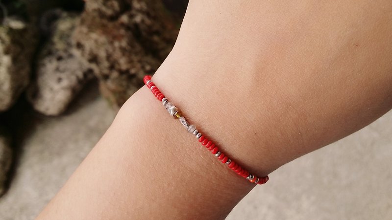 Weicheng ore 925 sterling silver glass little friends favorite models - Bracelets - Other Materials Red