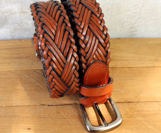 Customizable Leather Belt Braided Belt Special Hand Braid 