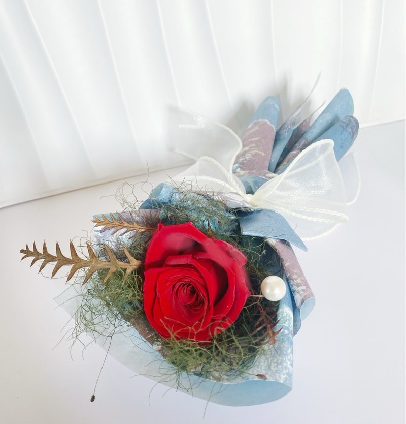 Preserved Rose Bouquet - ช่อดอกไม้แห้ง - พืช/ดอกไม้ สีน้ำเงิน