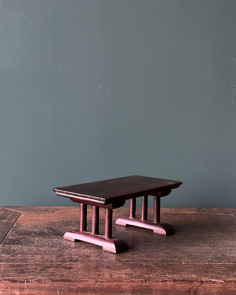 Old pressed hazel wood flat table pedestal - Other - Wood 