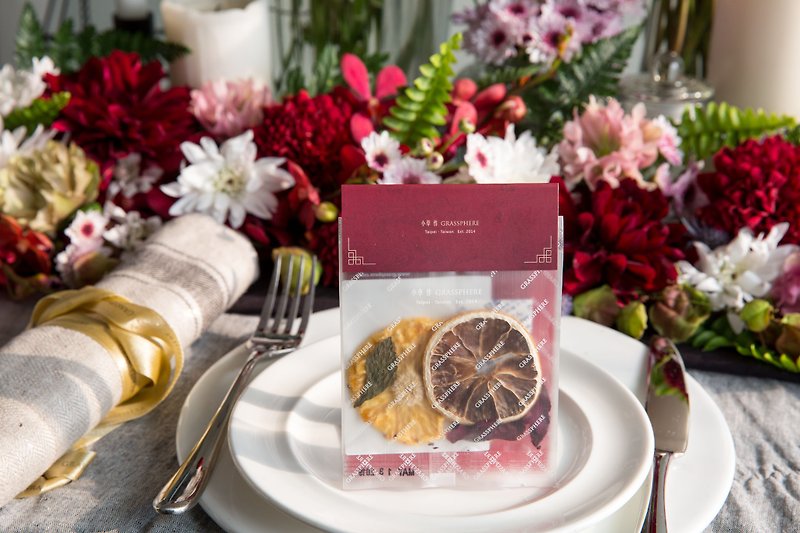 婚禮小物【桌上迎賓禮】客製服務 一組10包 多組享折扣 多樣款式 - 茶葉/茶包 - 新鮮食材 粉紅色