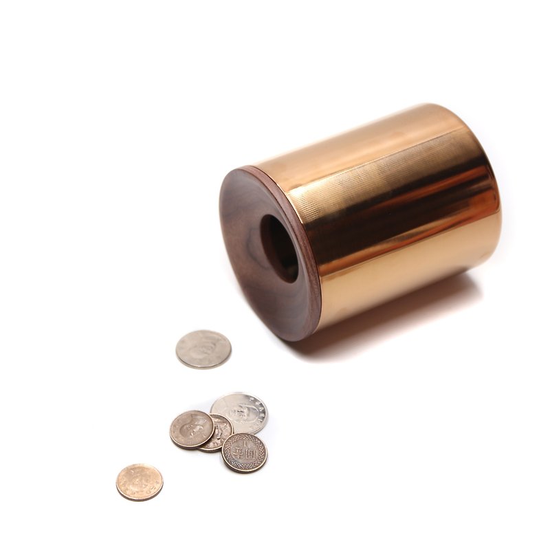 Wood alloy coin barrel - Coin Banks - Wood 