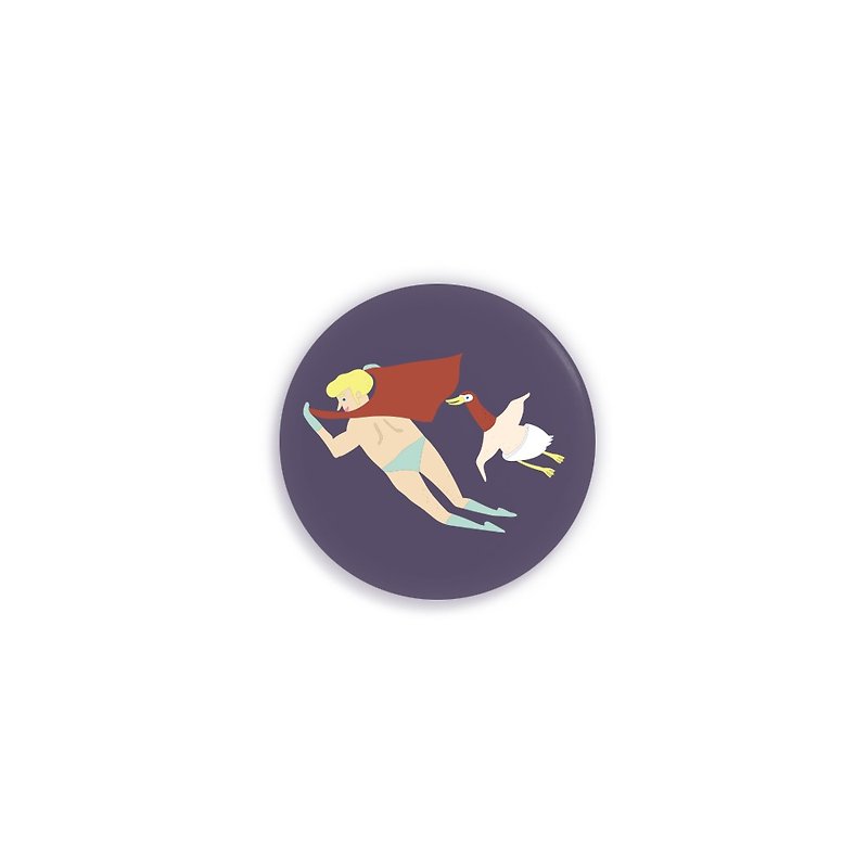 Superman with goose streaking (5.8cm) - Badges & Pins - Other Metals Purple